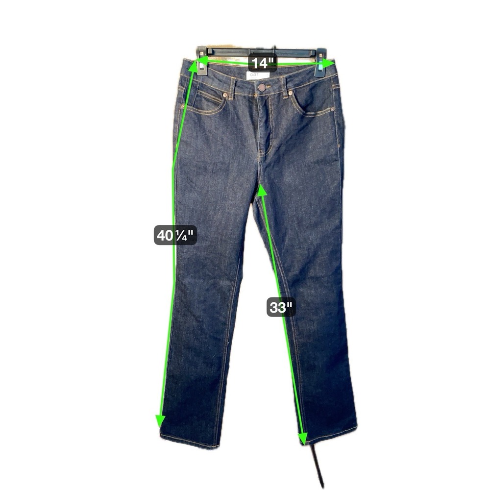 OAT New York Womens Straight Leg Jeans Size 4/27 Dark Wash Stretch Mid-Rise - Picture 6 of 6